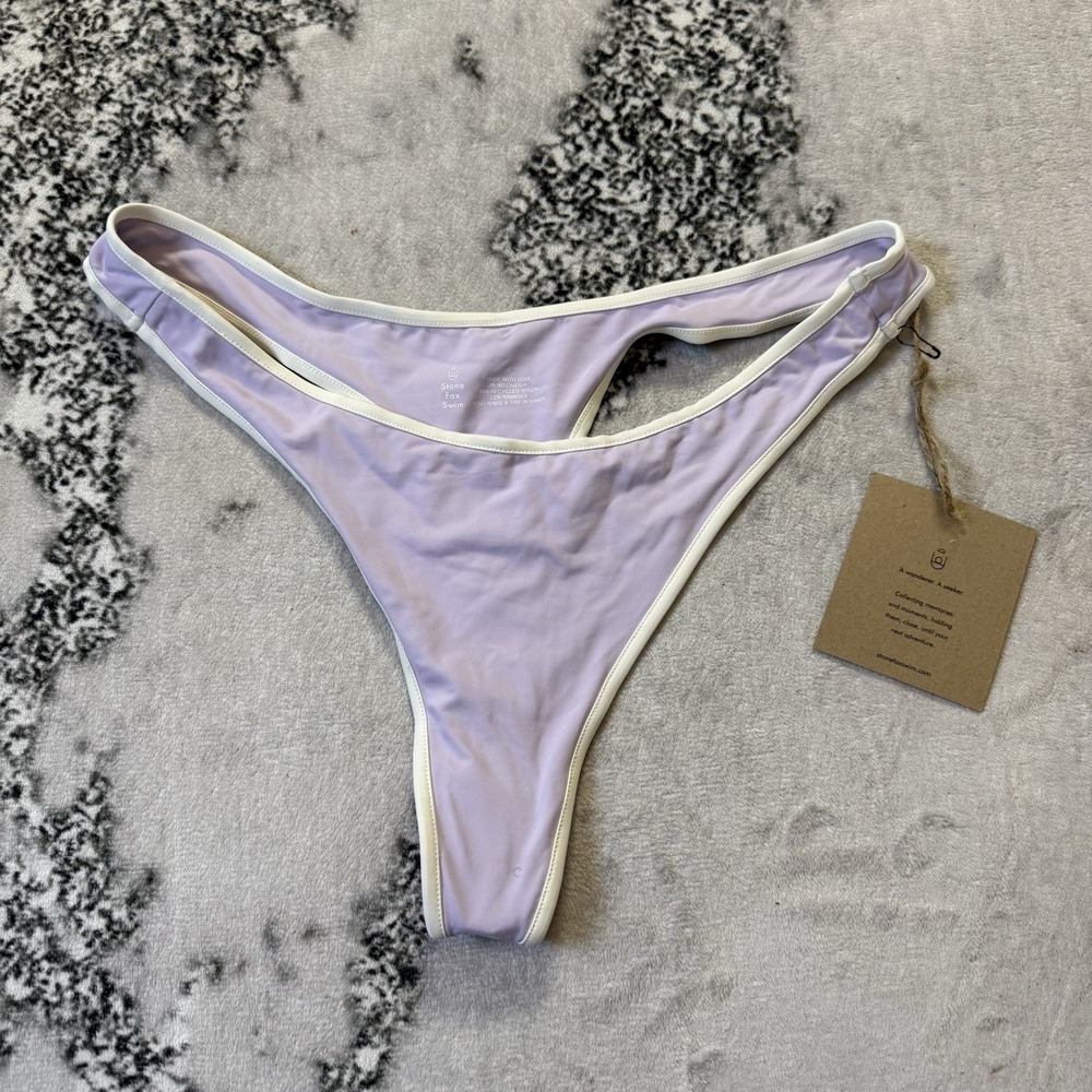 Stone Fox Swim Bottom Womens‎ Size XL Purple Moon Shape Stretch Made With Love